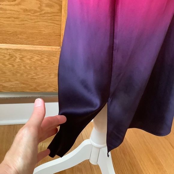CAMI NYC Silk The Raven Dip Dye Slip Dress Size M - Picture 9 of 16